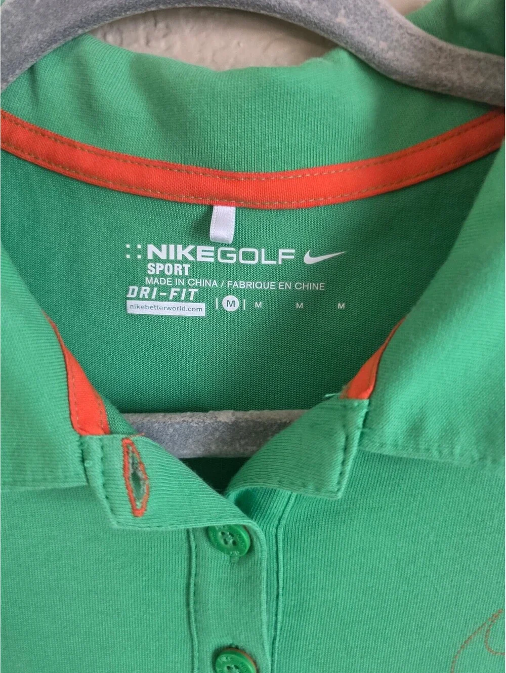 Nike Golf Dri-FIT Green Polo Shirt Medium